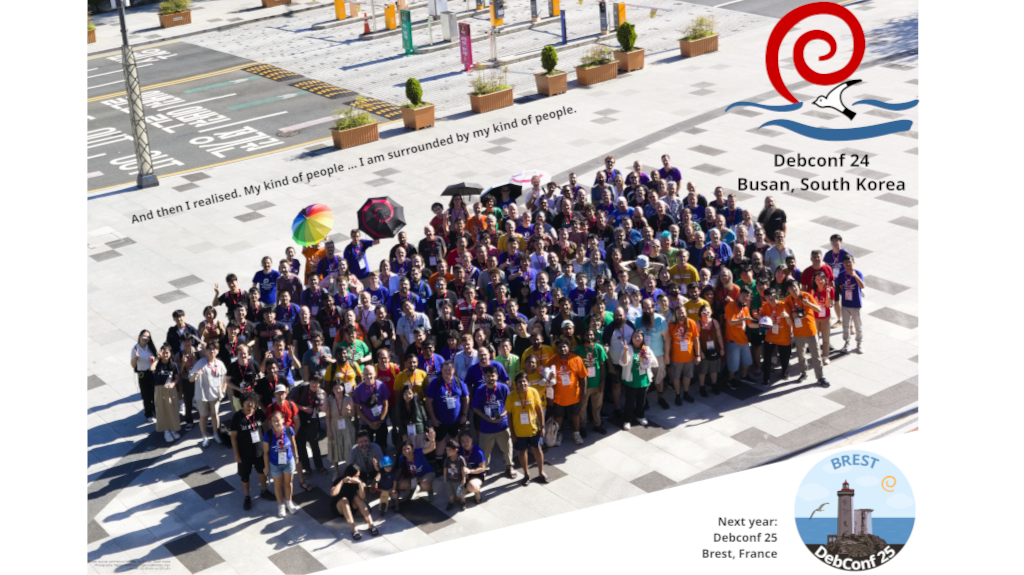 Photo de groupe de la DebConf23